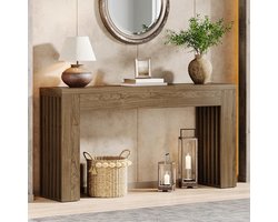 Tribesigns- Consoletafel - 150 x 30 x 80 cm - Dressoirtafel - Industrieel - Bijzettafel - MDF - Rustiek Bruin