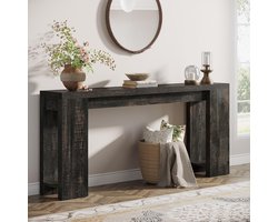 Tribesigns Consoletafel - Bijzettafel - Sidetable Industrieel - Houten - Natuurlijk Hout - 160 x 29.5 x 85 cm - Grijs