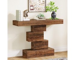 TRIBESIGNS - Consoletafel - Dressoirtafel - Industrieel - Bijzettafel - Hout/Metaal - Rustiek Bruin - 108 x 30 x 80 cm