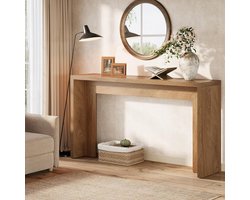 Tribesigns - Consoletafel - Dressoirtafel - Industrieel - Bijzettafel - MDF - Bruin - 30 x 140 x 80 cm