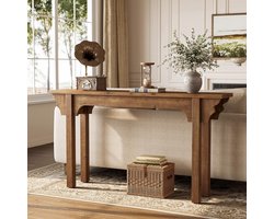 Tribesigns Consoletafel - Sidetable - Hout - Bruin - 160 x 30 x 85 cm - Console Tafel voor Hal, Woonkamer, Entree