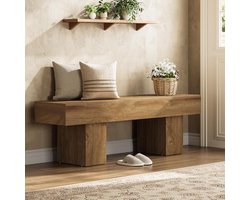 Tribesigns Schoenenbank – Bankje bij de ingang – 150×30×45 cm – Eiken – Praktische Schoenenbank Voor hal, Woonkamer, Slaapkamer