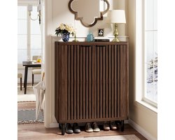 Tribesigns Schoenenkast - 6 Lagen - 80 x 35 x 110 cm - Voor 22 paar schoenen - Donkere Walnoot - Schoenenrek Houten - Praktisch Schoenenrek