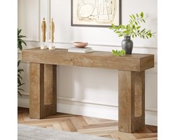 Tribesigns Sidetable - Consoletafe Achter de Bank - Naturel - 160 x 35 x 85 cm - Console Tafel voor Hal, Woonkamer, Entree
