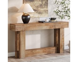 Tribesigns Sidetable - Consoletafe met Opbergruimte - Bruin - 160 x 30 x 85 cm - Console Tafel voor Hal, Woonkamer, Entree
