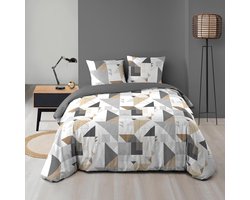 Trigone Beddengoedset - Bedrukt microvezel, zacht en Oeko-Tex gecertificeerd_