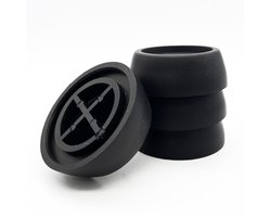 Trillingsdempers Wasmachine - 4 stuks Wasmachine schokdempers - Voetdemper - Geluidsisolator - Extra dikke schokdemper - Voor wasmachine - Droger - Rubberen voetjes (4 stuks - Zwart)