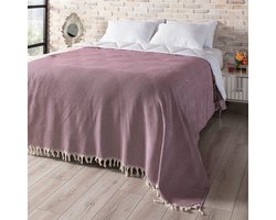 Trimita Visgraat bedsprei - 100% Turks katoen - 200 x 240 cm - bordeaux