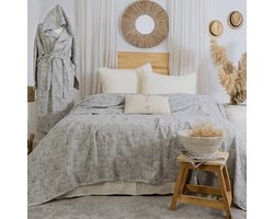 Trimita Zebra – Mousseline Bedsprei – 100% Turks Katoen – Licht & Ademend – Voor Alle Seizoenen - 220x240 cm