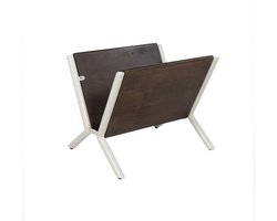 Trinidad lectuurbak mangohout - tijdschriftenhouder - 45x35x35 cm - walnoot