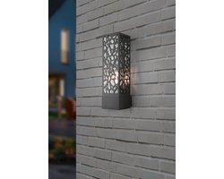 TRIO COOPER - Wandlamp - Antraciet - excl. 1x E27 4 W - Bewegingssensor - Buitenverlichting - IP44