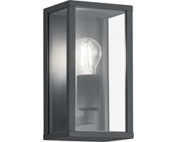 TRIO GARONNE - Wandlamp - Antraciet - excl. 1x E27 7W - Buitenverlichting - IP44