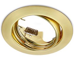 TRIO JURA - Inbouwspot - Messing mat - excl. 1x GU10 3 W - Zwenkbaar - Plafondbevestiging - rond