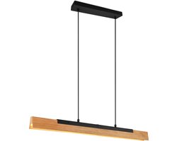 Trio leuchten - LED Hanglamp - Hangverlichting - 25W - Warm Wit 3000K - Dimbaar - Rechthoek - Zwart - Aluminium