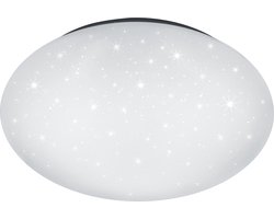 Trio leuchten - LED Plafondlamp - Badkamerlamp - 15W - Spatwaterdicht IP44 - Natuurlijk Wit 4000K - Sterlicht - Rond - Wit - Kunststof