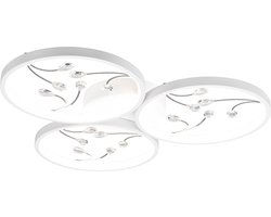 Trio leuchten - LED Plafondlamp - Plafondverlichting - 30W - Natuurlijk Wit 4000K - Dimbaar - Rond - Wit - Aluminium