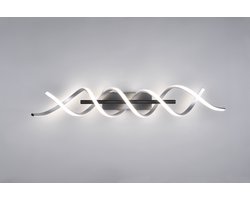Trio leuchten - LED Plafondlamp - Plafondverlichting - 41W - Aanpasbare Kleur - Dimbaar - Rechthoek - Geborsteld Zilver - Aluminium