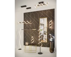 Trio leuchten - LED Plafondlamp - Plafondverlichting - 41W - Aanpasbare Kleur - Dimbaar - Rechthoek - Goud - Aluminium