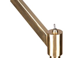 Trio leuchten - LED Vloerlamp - Vloerverlichting - E27 Fitting - Rond - Goud - Aluminium
