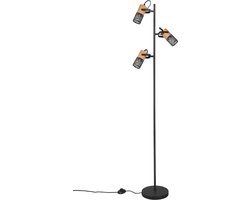 Trio Leuchten manon - Vloerlamp - 3 lichts - H 150 cm - Zwart