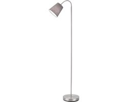 Trio Leuchten noukie - Vloerlamp met lampenkap - 1 lichts - H 1400 mm - Grijs
