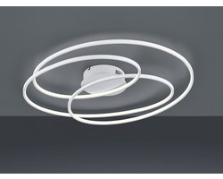 Trio Leuchten rowin - Plafondlamp - 1 lichts - Ø 800 mm - Wit