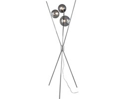 Trio Leuchten stino - Tripod/driepoot vloerlamp - 3 lichts - H 156 cm - Zilver