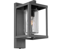 TRIO LUNGA - Wandlamp - Antraciet - excl. 1x E27 4 W - Schemersensor - Buitenverlichting - IP44