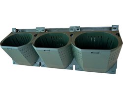 Trio Planter - Inclusief bevestiging - Verticale tuin met watersysteem - Hangende bloempot - Plantenbakken voor buiten - Verticale moestuin - Geschikt voor Balkon en Muur