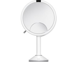 Trio Sensor Spiegel, Touch Control, Oplaadbaar, 20 cm, Wit - Simplehuman