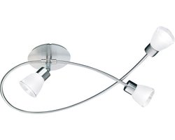 Trio Serie 8184 Plafondlamp 3x28W RVS Wit 618490307