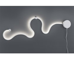 TRIO, Wand lamp, Snake incl. 1 x LED,SMD,20,0 Watt,3000K,1850 Lm. SMD Acryl, Wit, Armatuur: Kunststof, wit mat L:115,0cm, L:4,0cm, H:32,5cm Snoerschakelaar,Dimbaar via schakelaar,Wand- en plafondmontage