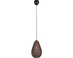 TRIO ZIVA - Hanglamp - Oud messing - excl. 1x E27 4 W - Plafondbevestiging - In hoogte verstelbaar