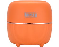 Triple J® Tafelafvalbakje - Aanrecht afvalbakken - Met deksel - Prullenbak voor tafel - Oranje