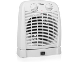 Tristar Elektrische kachel KA-5059 - Ventilatorkachel - 2 warmtestanden en ventilator - 1000|2000 Watt - Campingkachel - Wit - Oscillerend - Overhittingsbeveiliging - Badkamerverwarming - Bestendigheid tegen waterspatten