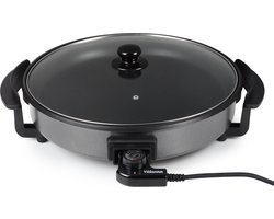 Tristar Hapjespan PZ-2964 - Elektrische Hapjespan met Deksel 40 cm - Snackpan XXL - Anti-aanbaklaag en Regelbare Thermostaat - Maximale temperatuur 280⁰ C - Zwart