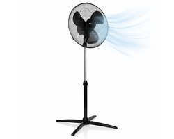 Tristar Statiefventilator 40 cm – 45W – 3 Snelheden – 85° Oscillatie – In Hoogte Verstelbaar – VE-5756 – Zwart