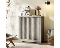 Triumpunpre - Dressoir Buffetkast met opbergruimte - 2 deuren en verstelbare planken - handgreep - moderne houten koffiebar - Grijs eiken