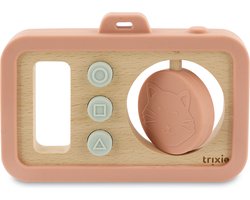 Trixie Baby Camera van Hout en Silicone - Mrs. Cat - Eerste Speelgoed voor Baby - Kraamcadeau - Baby cadeau