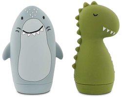 Trixie | Badspeelgoed sproeiende dieren - Mr. Dino - Mr. Shark Bijtring - Badspeelgoed - 0m+ - Gemakkelijk vast te pakken