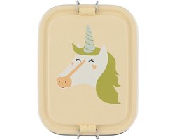 Trixie Brooddoos klein - Mrs. Unicorn- RSV Lunchbox voor kinderen - Makkelijk te openen Broodtrommel