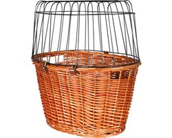 Trixie - Fietsmand met Draadkoepel - Voorop - Naturel - 44X48X33 cm