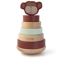 Trixie Houten Stapeltoren - Mr. Monkey - Houten stacking toy - Educatief speelgoed - Voor Jongens & Meisjes - Aap