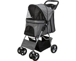 TRIXIE Huisdieren wandelwagen inklapbaar grijs | Dierenmand