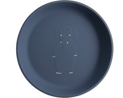 Trixie Kinderbord - Mrs. Elephant - Bord van Siliconen - Kinderservies - Voor baby's vanaf 4 maanden - Geschikt voor de Vaatwasser
