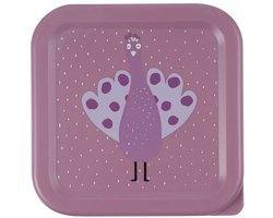 Trixie Set van 3 snackdozen – Mrs. Peacock – 3-delige snackbox – Makkelijk te openen – Ideaal voor kinderen