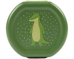 Trixie Set van twee snackdoosjes met clip  Mr. Alligator  Makkelijk te openen  BPA-vrij  Voor school en onderweg