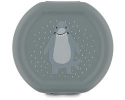 Trixie Set van twee snackdoosjes met clip – Mr. Shark - Makkelijk te openen – BPA-vrij – Voor School en Onderweg