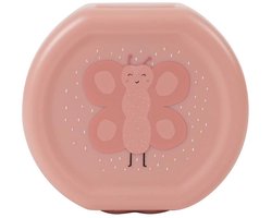 Trixie | Set van twee snackdoosjes met clip - Mrs. Butterfly - Makkelijk te openen - BPA-vrij - Voor school en onderweg