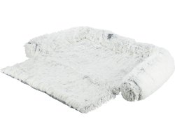 Trixie - Sofa - Hondenbed Harvey - Meubelbeschermer - Hoekig - Wit/Zwart - 90X90 cm